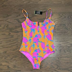 Vetchy MONTEGO UNDERWIRE TROPICAL SWIMSUIT SZ Large